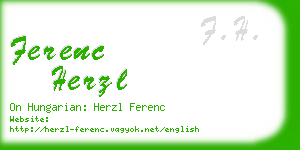 ferenc herzl business card